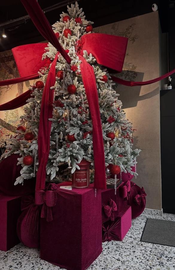 Un Noël Enchanté, brad 210 cm, panglici catifea, Noí Coffee Bar