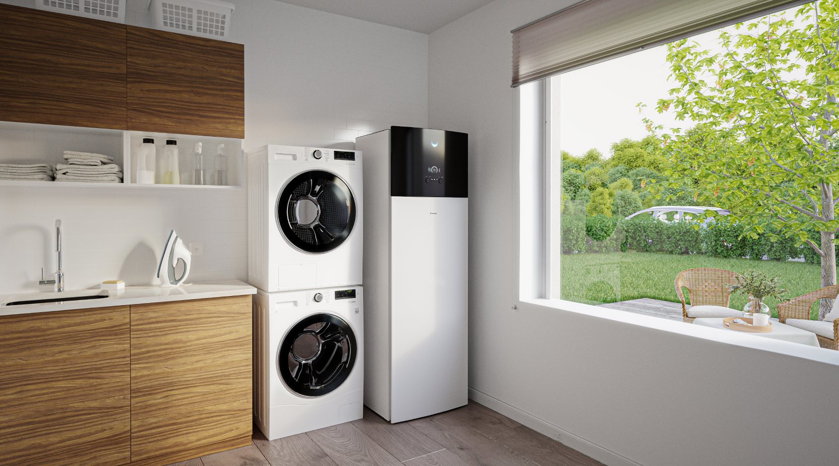 Daikin Altherma 3 H HT W ETVH — ambient interior cu unitate de pardoseală