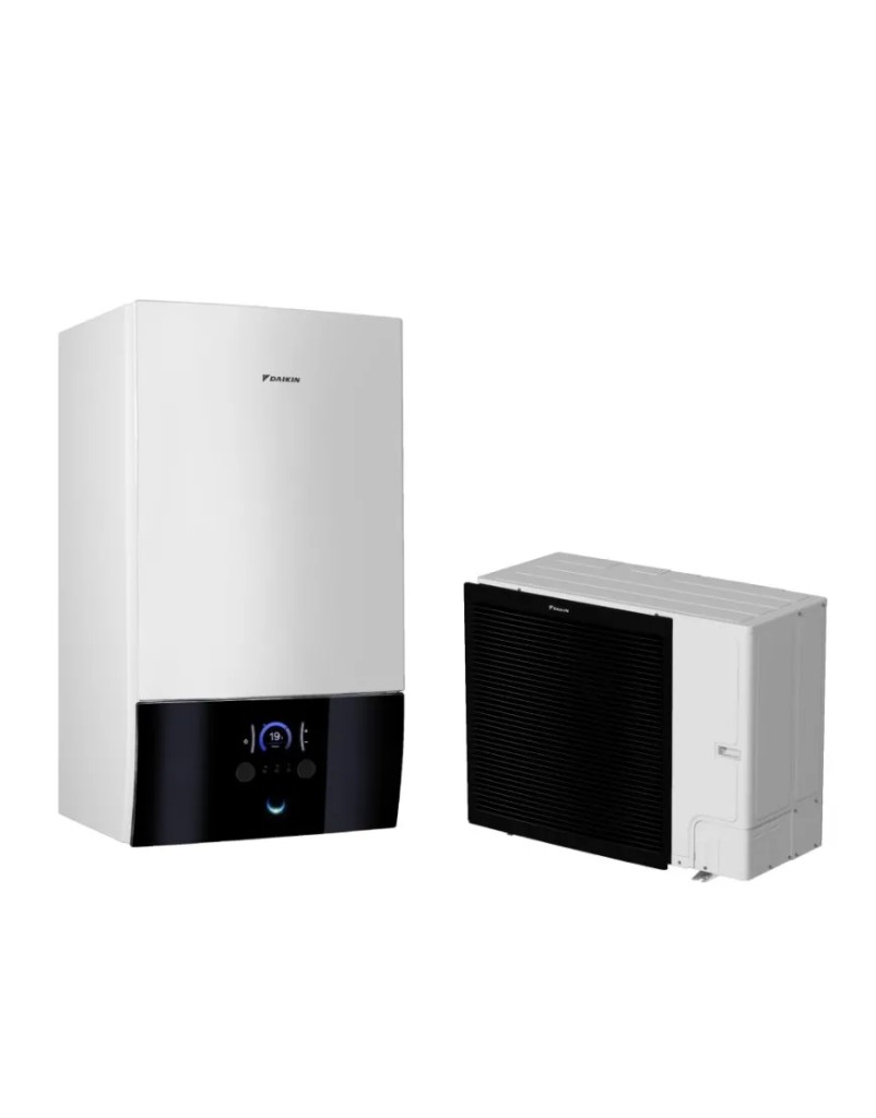 Pompă de căldură Daikin Altherma 3 R W EBBX16D6V hidrobox perete cu unitate externă ERLA16DW, încălzire și răcire