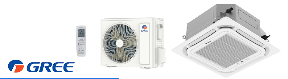 Casetă de tavan R32 – integrare discretă în tavanul casetat Gree Inverter