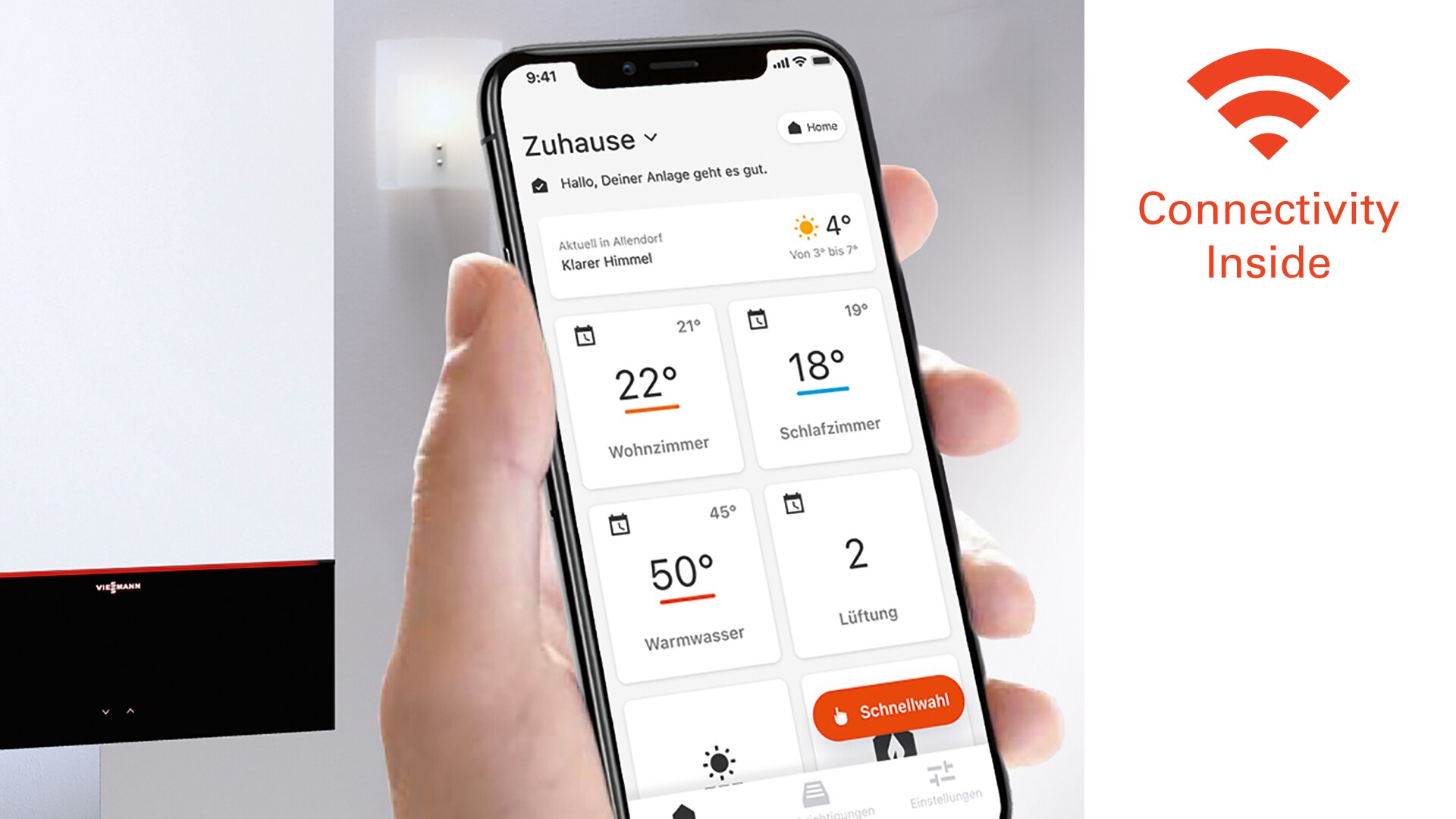 Conectivitate WiFi Viessmann ViCare pe Vitodens 100-W