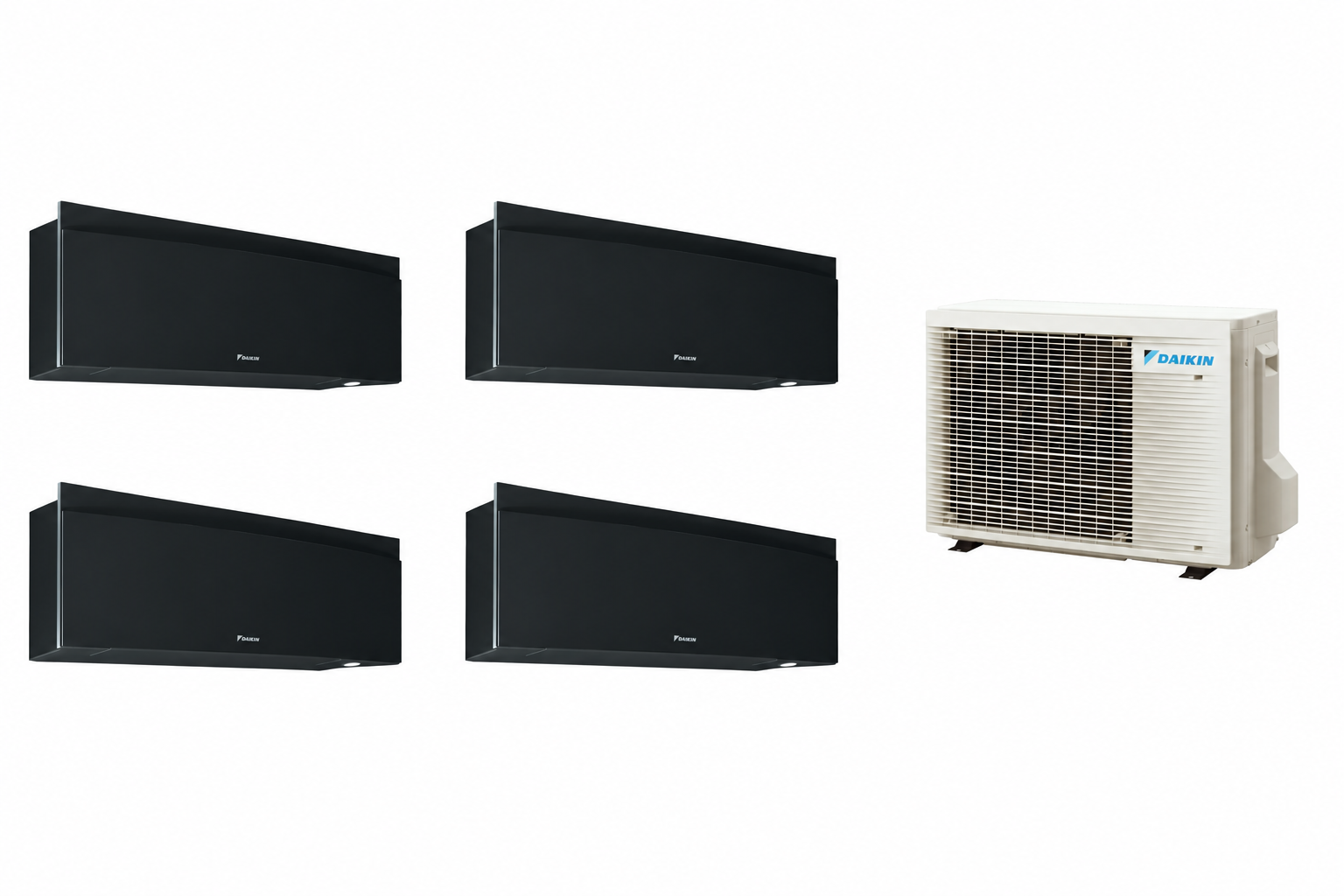 Multisplit Daikin Emura Black 4 zone — living, dormitoare, birou