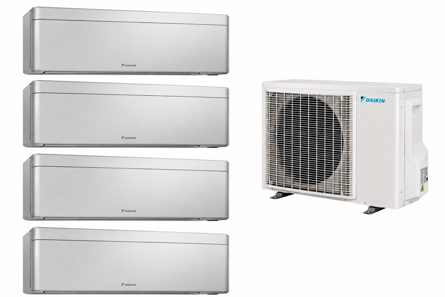 Multisplit Daikin Stylish Silver 4 zone, living, dormitor, birou, oaspeți