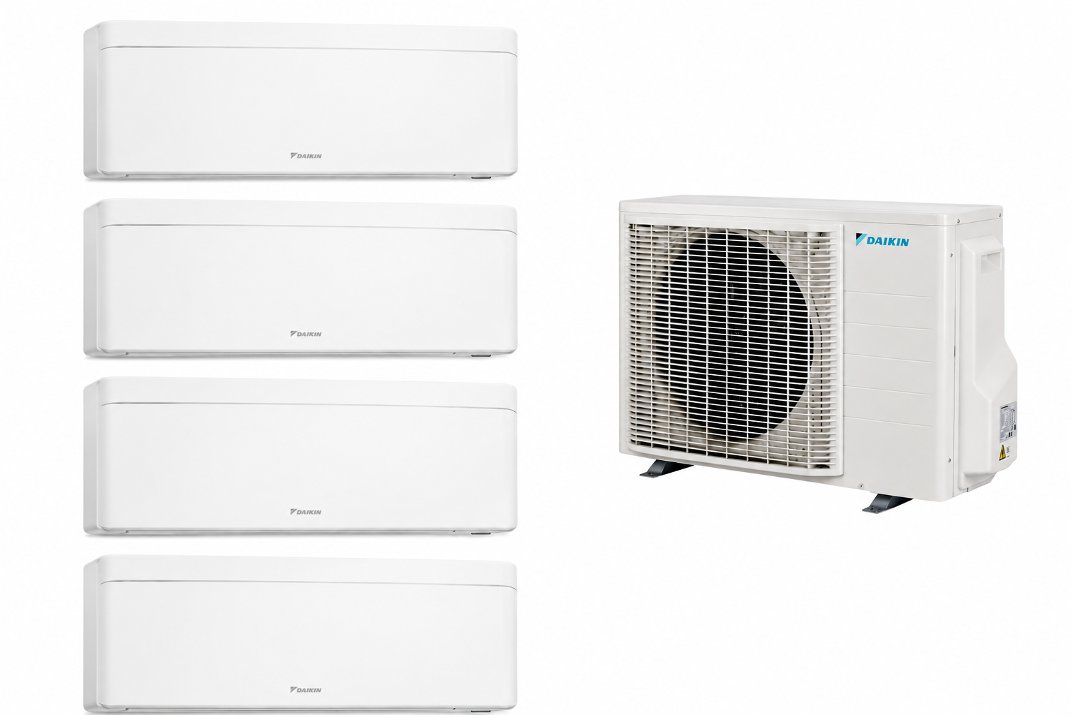 Multisplit Daikin Stylish White 4 zone, living și 3 dormitoare