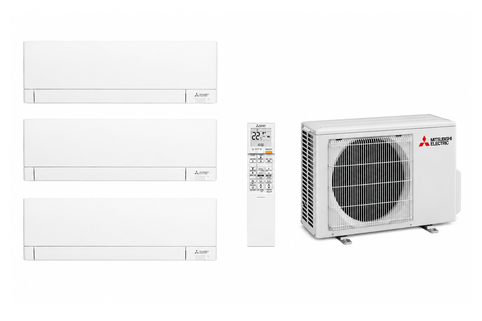 Multisplit Mitsubishi Linea Plus MXZ-4F74VF3 cu 2 unități MSZ-AY25VGKP și MSZ-AY50VGKP